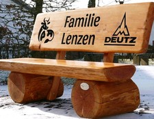 Holzbank Baumstamm Bank