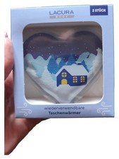 LACURA Wärmekissen Herzform Weihnachten Mehrfarbig Kunststoff 9cm