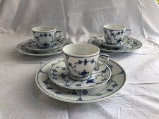 Royal Copenhagen  3 Kaffeegedecke 2. Wahl Musselmalet Gerippt verschiedene Numm