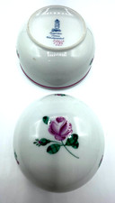 Antik Wien Augarten Porzellan Dose Deckeldose Bonboniere Rose Handbemalt