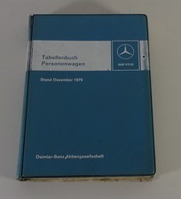 Tabellenbuch Mercedes Benz PKW