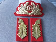 Mützenkokarde u. Kragenspiegel f.  " GENERAL " - NVA / ehem DDR - Lask. Original