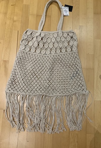 Zara tasche shopper makrame - zara,