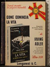 OSCAR. WIE DAS LEBEN BEGINNT. IRVING ADLER. MONDADORI.