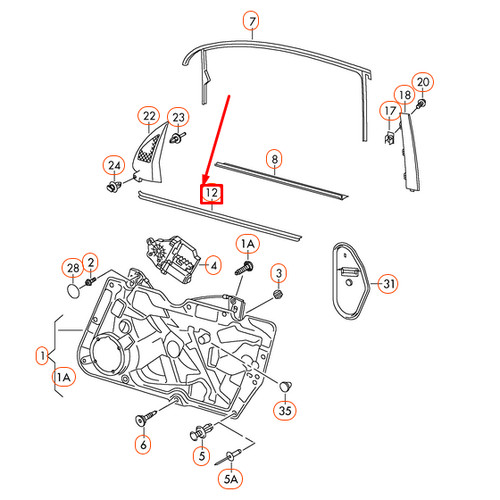 Golf mk6 fensterdichtung - golf,