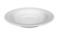 11 x Seltmann Untertasse Meran 16,2 cm uni weiß Porzellan Kombiuntertasse