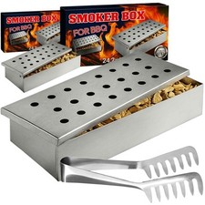 2 x Edelstahl Räucherbox + 1