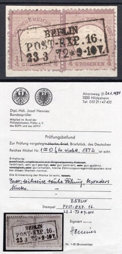 Deutsches reich 1872 paar - reich,