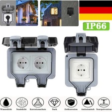 IP66 Wandsteckdose Outdoor Steckdose Gartensteckdose Außensteckdose Wasserdicht