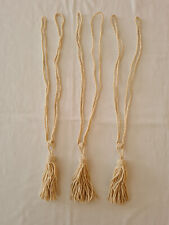 3 x Raffhalter Kordelquaste Zierkordel mit Quaste champagner Gardinen Deko