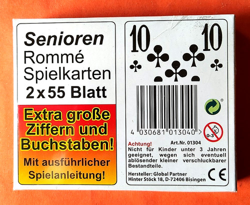 Senioren romme spielkarten - senioren,