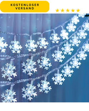 Lichterkette Schneeflocke 6M