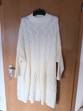 Weißer strickpullover lang - strickpullover,