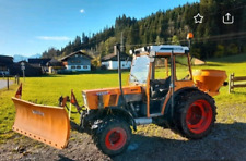 Fendt 205/25, Schmalspurtraktor, Zwillingsbereifung, Schneepflug, Salzstreuer,
