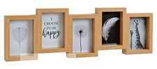 G. Wurm Mehrfach Bilderrahmen Holz Modern Braun 59x21cm Collage
