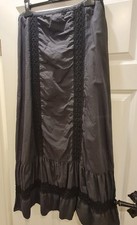 Only Rock Maxirock Boho Spitze Lang Schwarz M