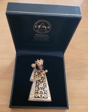 Miniatur Statuette  PEMA Altöttinger  Schwarze Madonna Maria mit Jesuskind  Holz