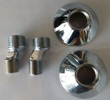 S-Stück für Wandarmaturen 3/4 x 1/2 Zoll + Gewinderosetten 2er Set Neu unbenutzt