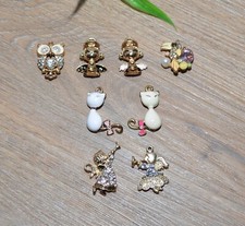 SET Charms 8 Anhänger golden Armband Halskette Schmuck Deko Strass SONDERANGEBOT