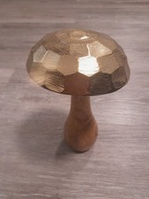 ◇ Deko Pilz aus Holz & Metall, ca. 18 cm