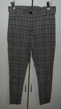 Primark Damen Hose Jeggings kariert schwarz weiß Karo stretch Gr. 42
