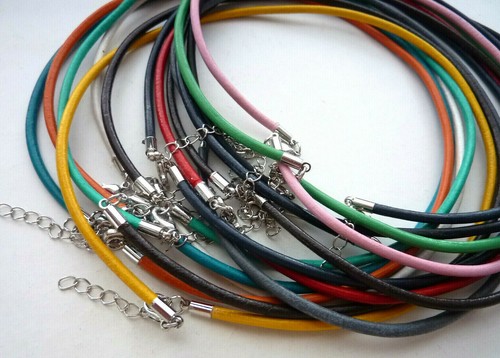 Lederkette halskette mm - halskette,