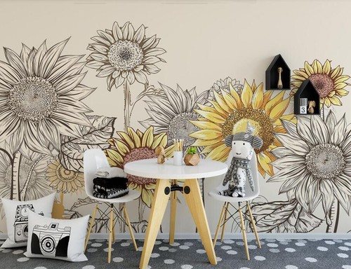 Gemalt sonnenblume q4527 - gemalt,