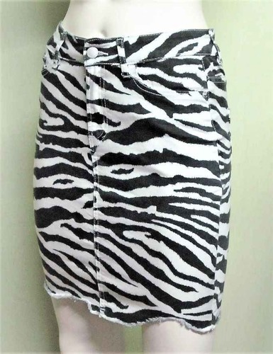 Weisser tiger jeansrock print - tiger,