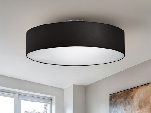 Deckenlampe rund ø50cm textil - rund,