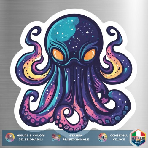 Octopus galaxy neon - octopus, aufkleber