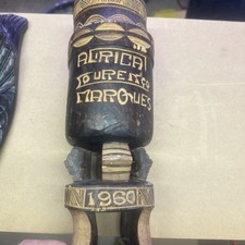 Holzvase „Afrika“ – ca. 35 cm, 1960er Jahre