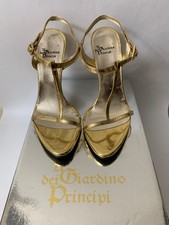 IL GIARDINO DEI PRINCIPI Original High Heels Sandalen Gold Gr. 35 NEU OVP