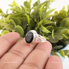 Sterlingsilber Oval Schwarzer