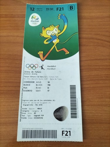 Used ticket olympic 08 - used, 12.08