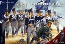 PN1 Plastic Napoleonic Prussian Line Infantry and Volunteer Jagers (46 figures)