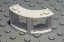 Lego Fenster rund 3x3 Weiss mit Transparenten Scheiben                    (3431)