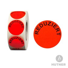 Aktionsetiketten Reduziert 32mm permanent Aufkleber Rolle Etiketten rund l-rot