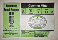 Borussia Dortmund vs SV Werder Bremen Ticket / DFB Pokal Finale 1989 / SELTEN /