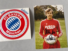 UDO HORSMANN FC Bayern München signed IVECO-Autogrammkarte 10x15 + FCB Aufkleber