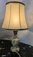 Vintage Lampe Alabaster Onyx elegant Tischlampe Marmor 60/70s
