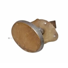 Türknauf antik Türgriff alt Messing Tür oval 59mm