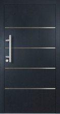 LAGERVERKAUF! Haustür Alu-Stahl Tür DS92 mit Griffset DIN Rechts 98x208 cm