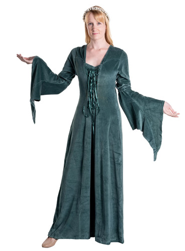 Burgherrin samtkleid blau - burgherrin,