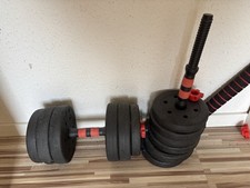 Kurzhantel Set 30kg  Verstellbare Hanteln mit Verbindungsstange,Fitness Gewichte