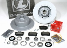 Zimmermann Bremsscheiben Ø 245 mm + Beläge + Radlager hinten für Audi A4 [B5]
