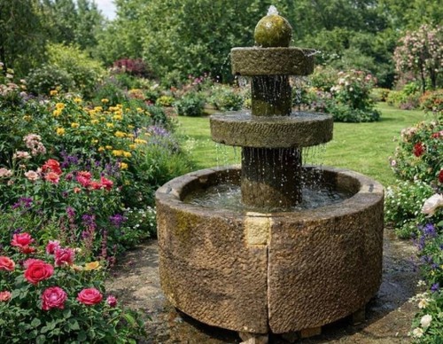 Historischer kaskadenbrunnen - historischer,