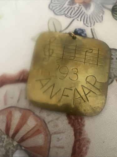 Vintage messing medaille - vintage, '93