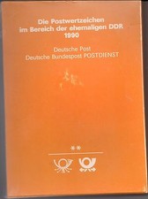 Jahrbuch Die Postwertzeichen im Bereich der ehemaligen DDR 1990, original eing.