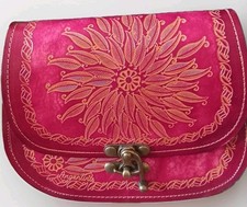Traum Tasche Leder Neu Pink