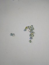 set mit 6echten jungelgrünen Saphiren rund geschliffen ca. 2,1 mm clean